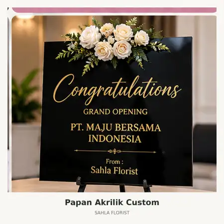 Papan Bunga Akrilik Supermal Karawaci